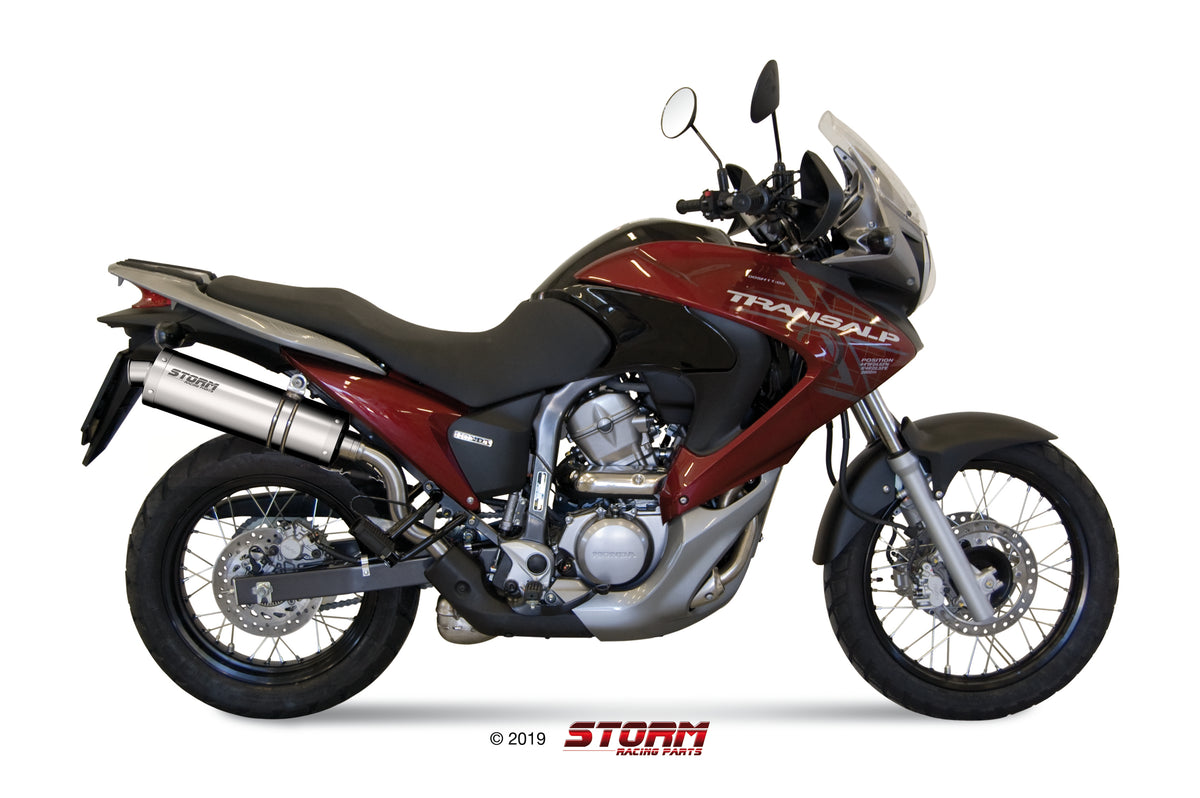 STORM OVAL Auspuff passend für HONDA XLV TRANSALP 700 2008-2013