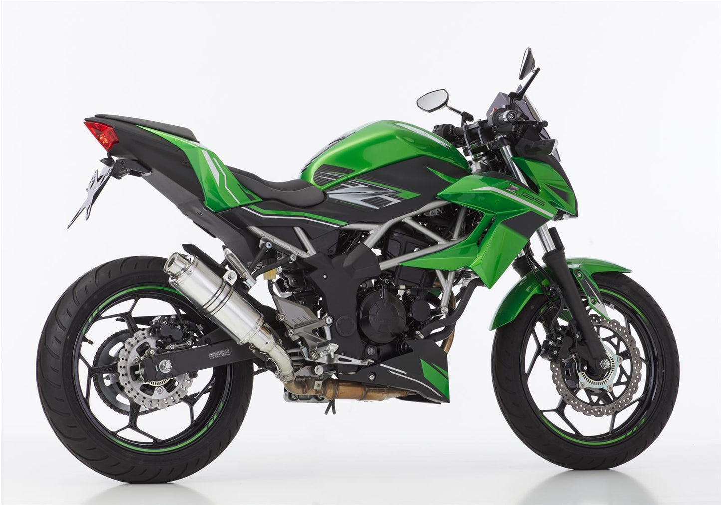 HURRIC Supersport Auspuff Super Short passend für Kawasaki Ninja 125 2019-2024 - Kama Bike Parts