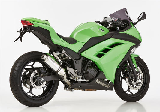 HURRIC Supersport Auspuff Super Short passend für Kawasaki Ninja 300 2013-2016 - Kama Bike Parts