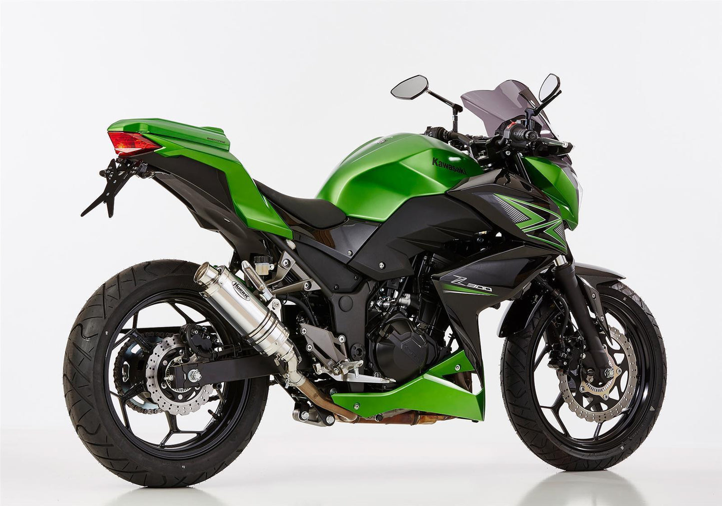 HURRIC Supersport Auspuff Super Short passend für Kawasaki Ninja 300 2013-2016 - Kama Bike Parts