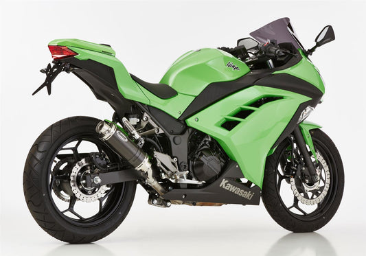 HURRIC Supersport Auspuff Super Short passend für Kawasaki Ninja 300 2013-2016 - Kama Bike Parts