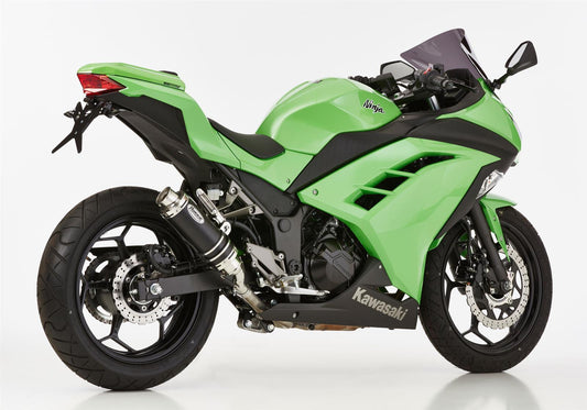 HURRIC Supersport Auspuff Super Short passend für Kawasaki Ninja 300 2013-2016 - Kama Bike Parts