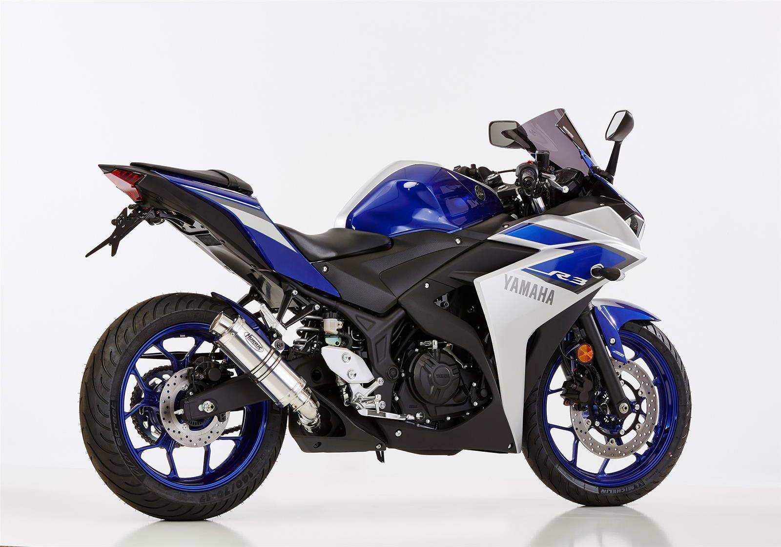 HURRIC Supersport Auspuff Super Short passend für Yamaha YZF-R3 2015-2021 - Kama Bike Parts