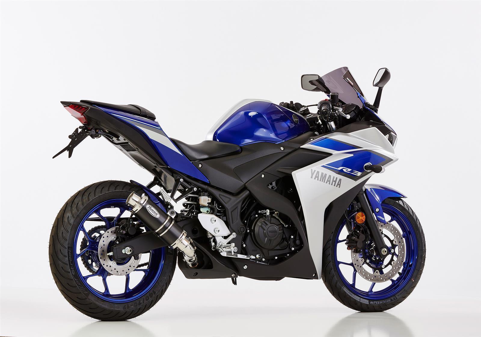 HURRIC Supersport Auspuff Super Short passend für Yamaha YZF-R3 2015-2021 - Kama Bike Parts