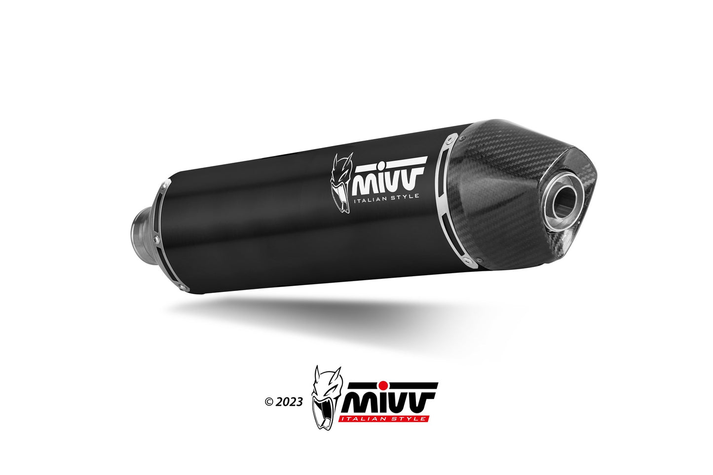 MIVV STR1 Auspuff Edelstahl schwarz passend für KTM 690 SMC R 2021-2024