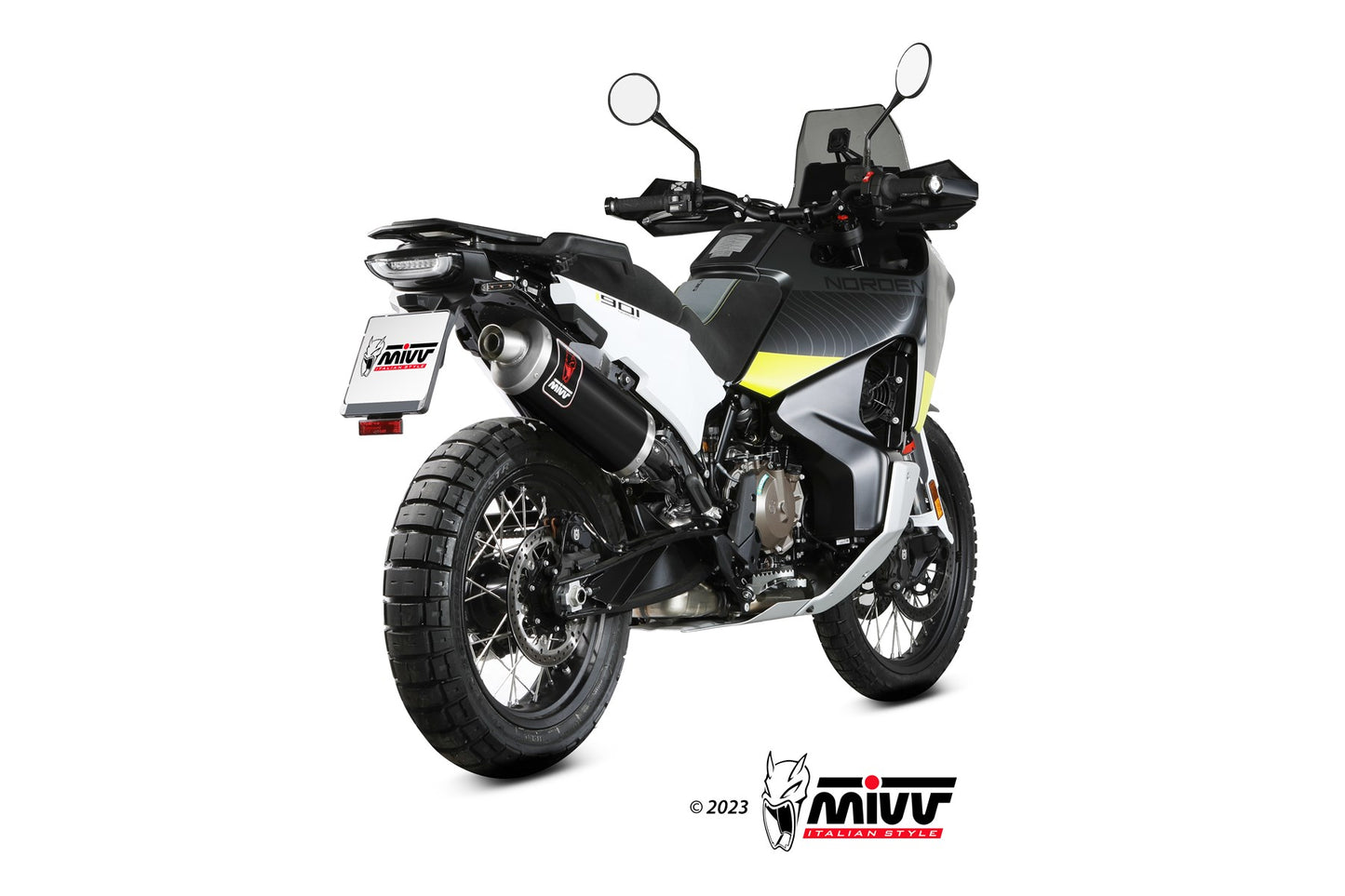 MIVV DAKAR Auspuff schwarz passend für HUSQVARNA NORDEN 901 2022-2026