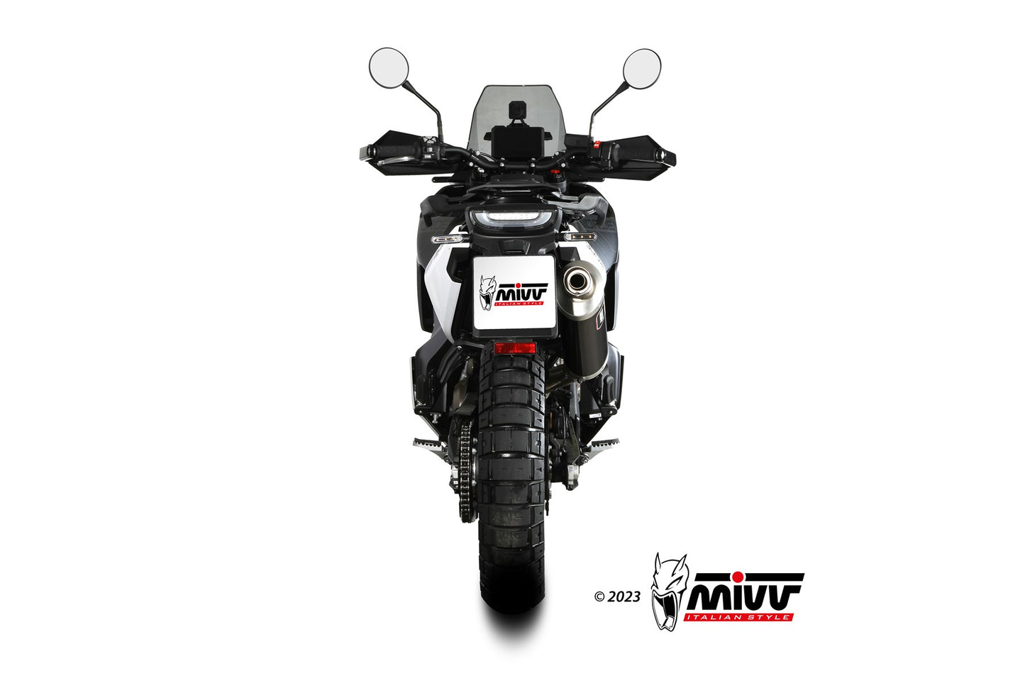 MIVV DAKAR Auspuff schwarz passend für HUSQVARNA NORDEN 901 2022-2026