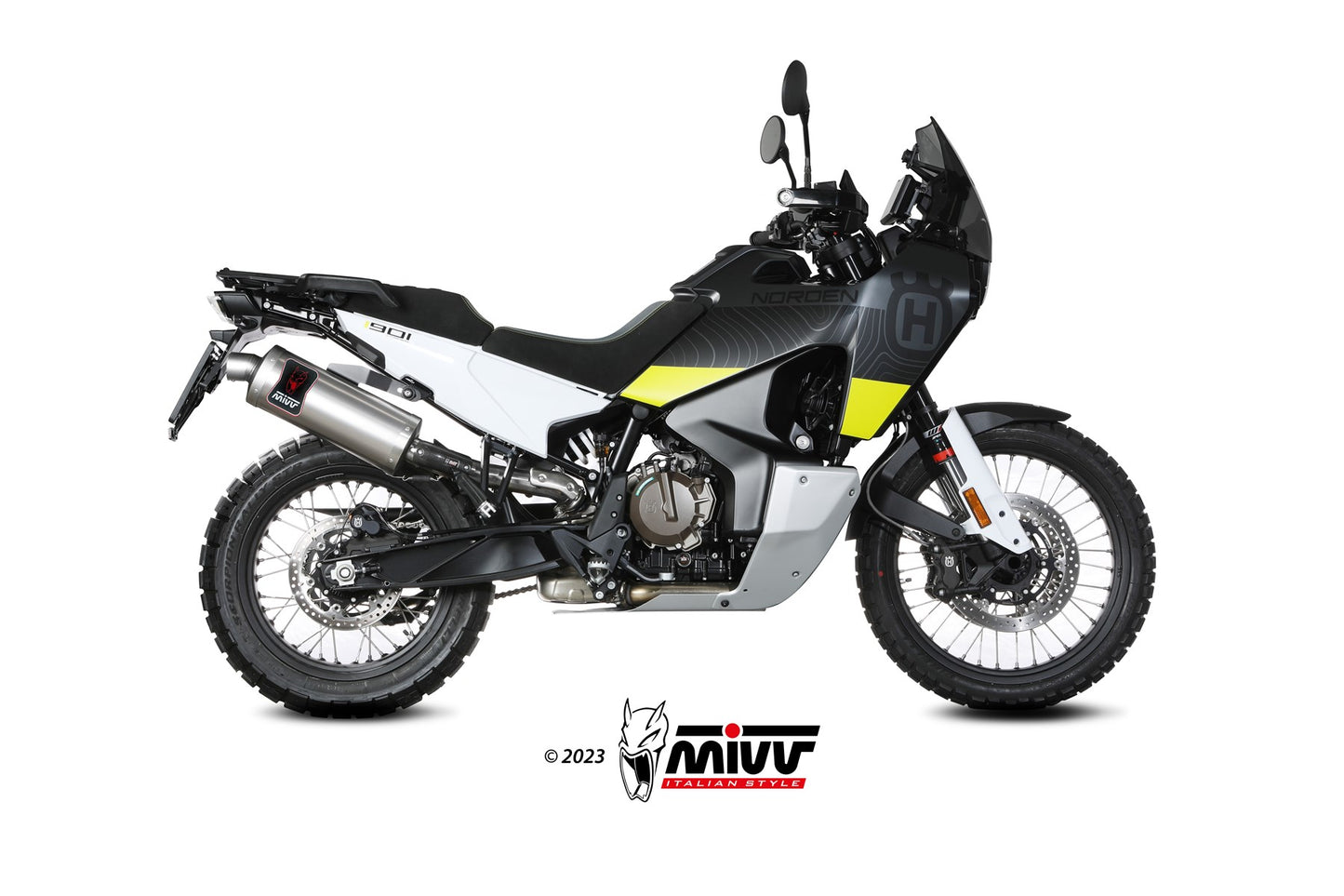 MIVV DAKAR Auspuff Edelstahl passend für HUSQVARNA NORDEN 901 2022-2026