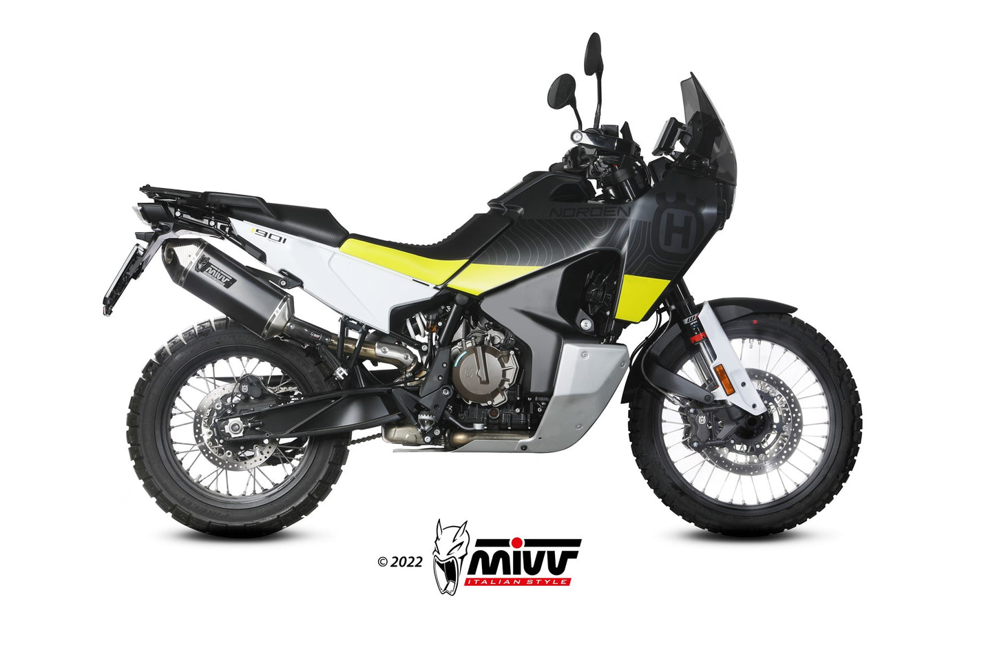 MIVV Speed Edge Auspuff schwarz passend für HUSQVARNA NORDEN 901 2022-2026