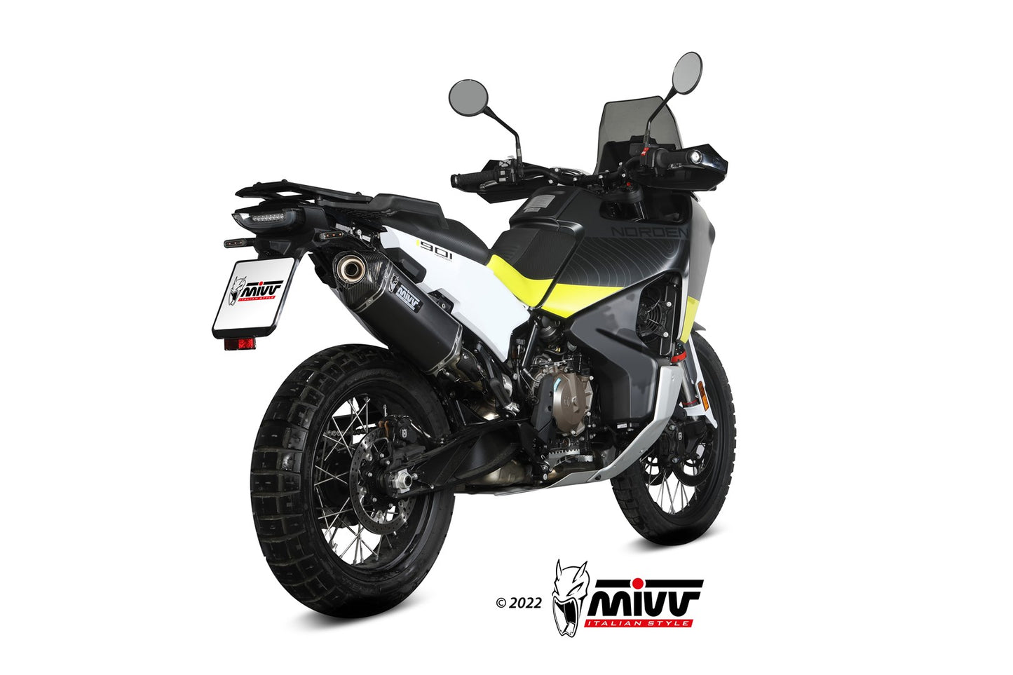 MIVV Speed Edge Auspuff schwarz passend für HUSQVARNA NORDEN 901 2022-2026