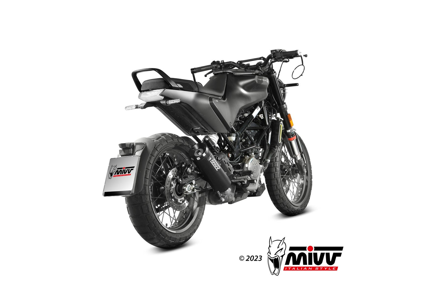 MIVV HR-1 Auspuff schwarz passend für HUSQVARNA SVARTPILEN 125 2021-2023
