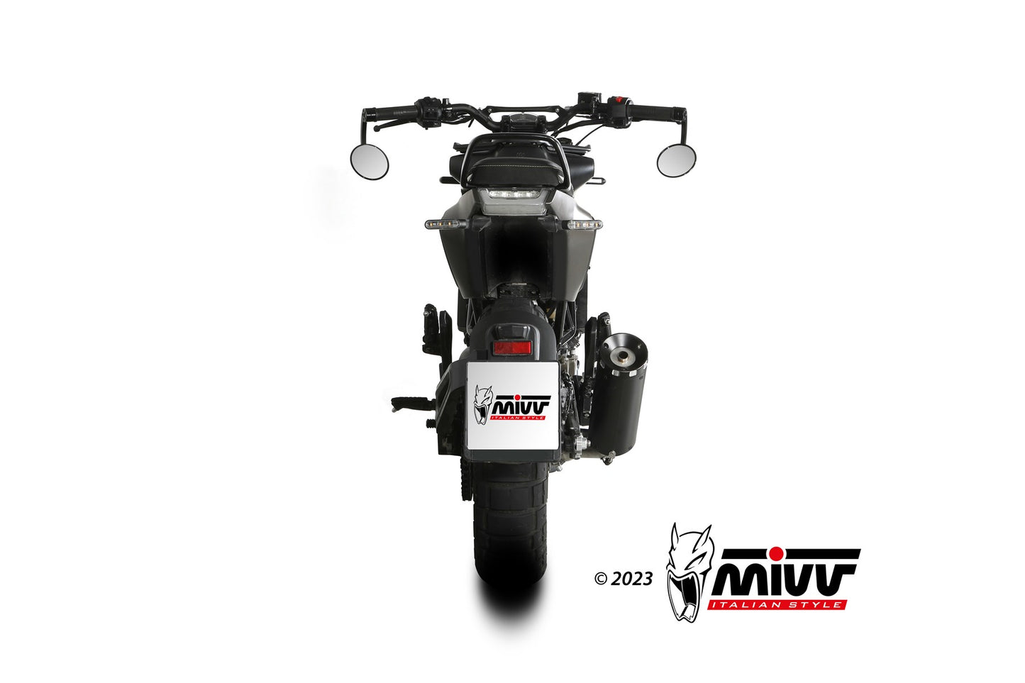 MIVV HR-1 Auspuff schwarz passend für HUSQVARNA SVARTPILEN 125 2021-2023