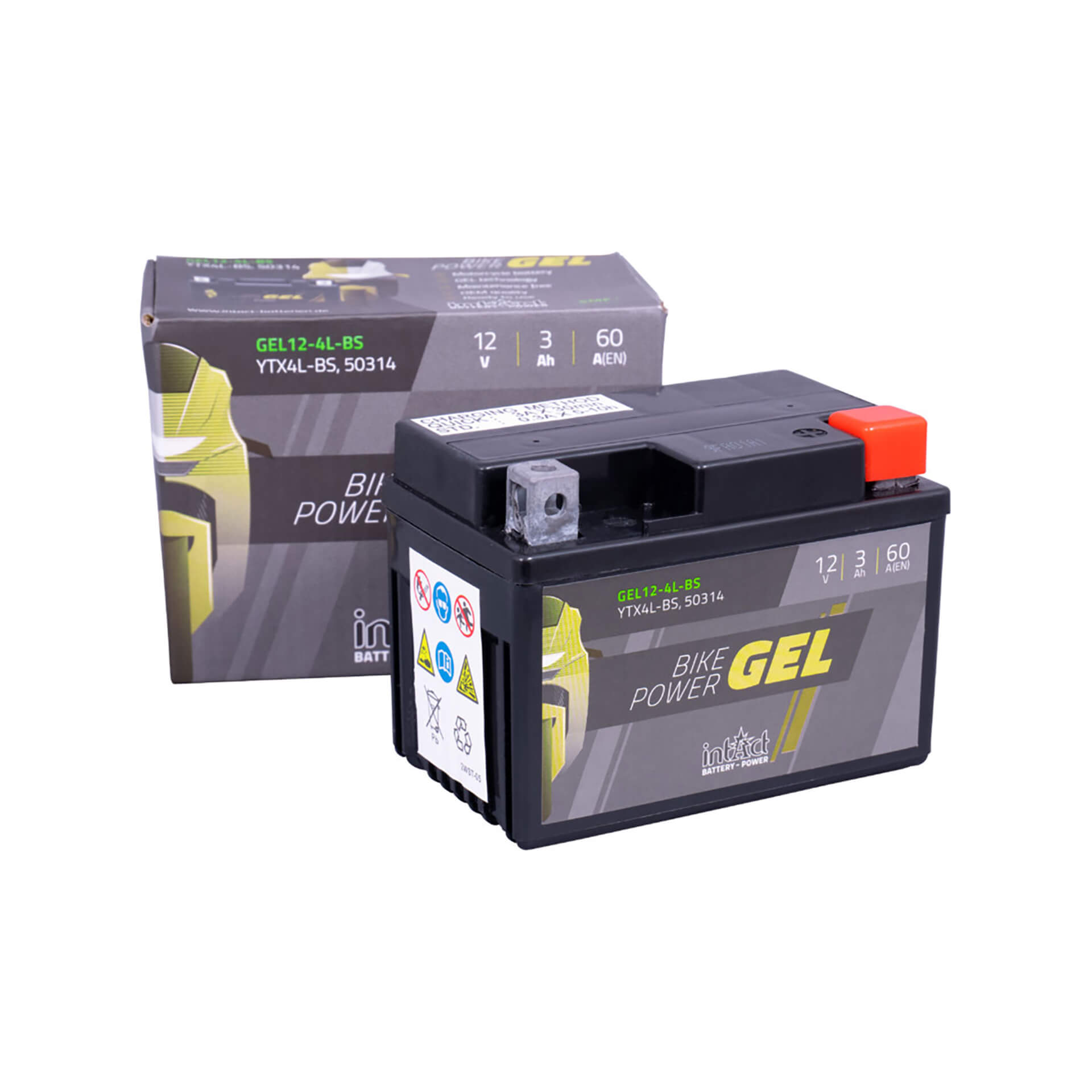 INTACT Bike Power GEL Batterie YTX4L-BS - Kama Bike Parts