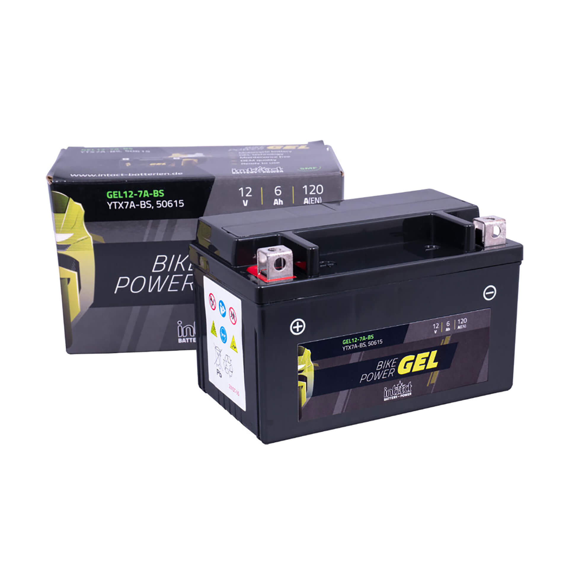 INTACT Bike Power GEL Batterie YTX7A-BS - Kama Bike Parts