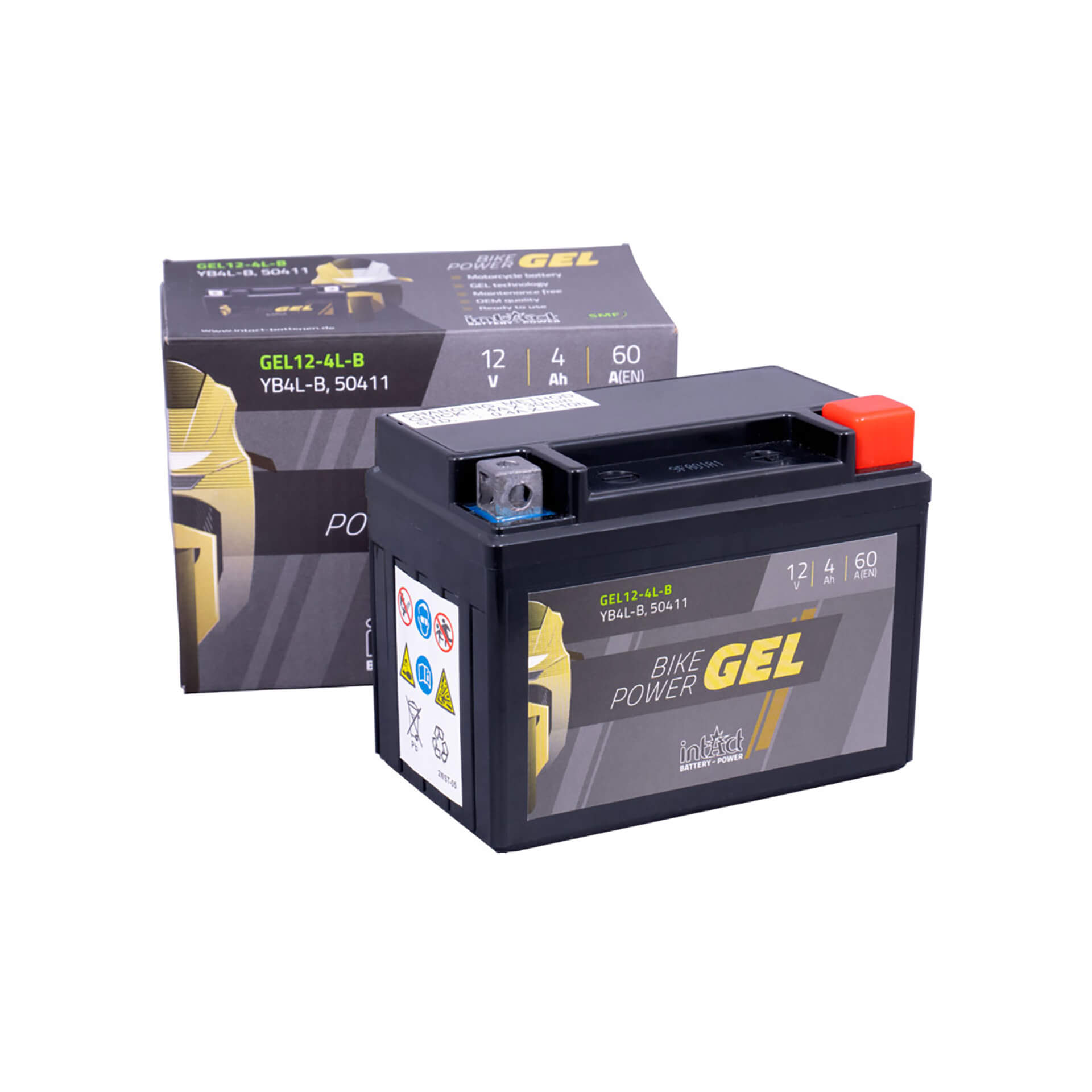 INTACT Bike Power GEL BatterieYB4L-B - Kama Bike Parts
