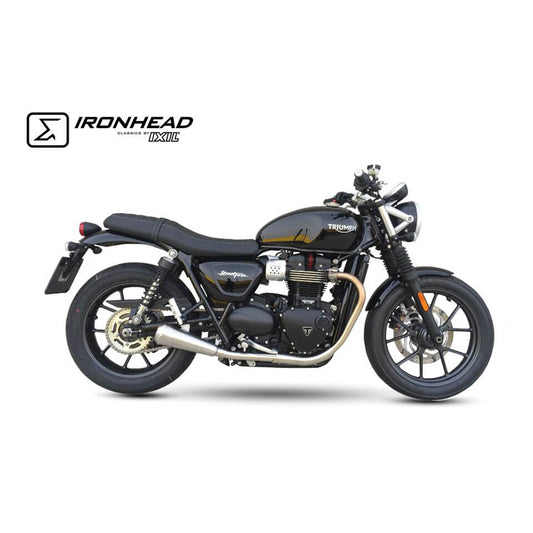Auspuff FULL LINE passend für Triumph Street Twin 900 EFI ABS (DP01) 2016-2018 - Kama Bike Parts