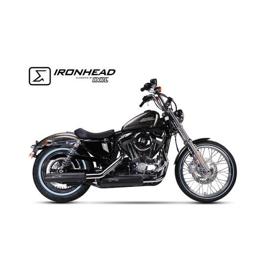 IRONHEAD Auspuff Komplettanlage passend für Harley Davidson Sportster XL 883/1200 2014-2016 - Kama Bike Parts
