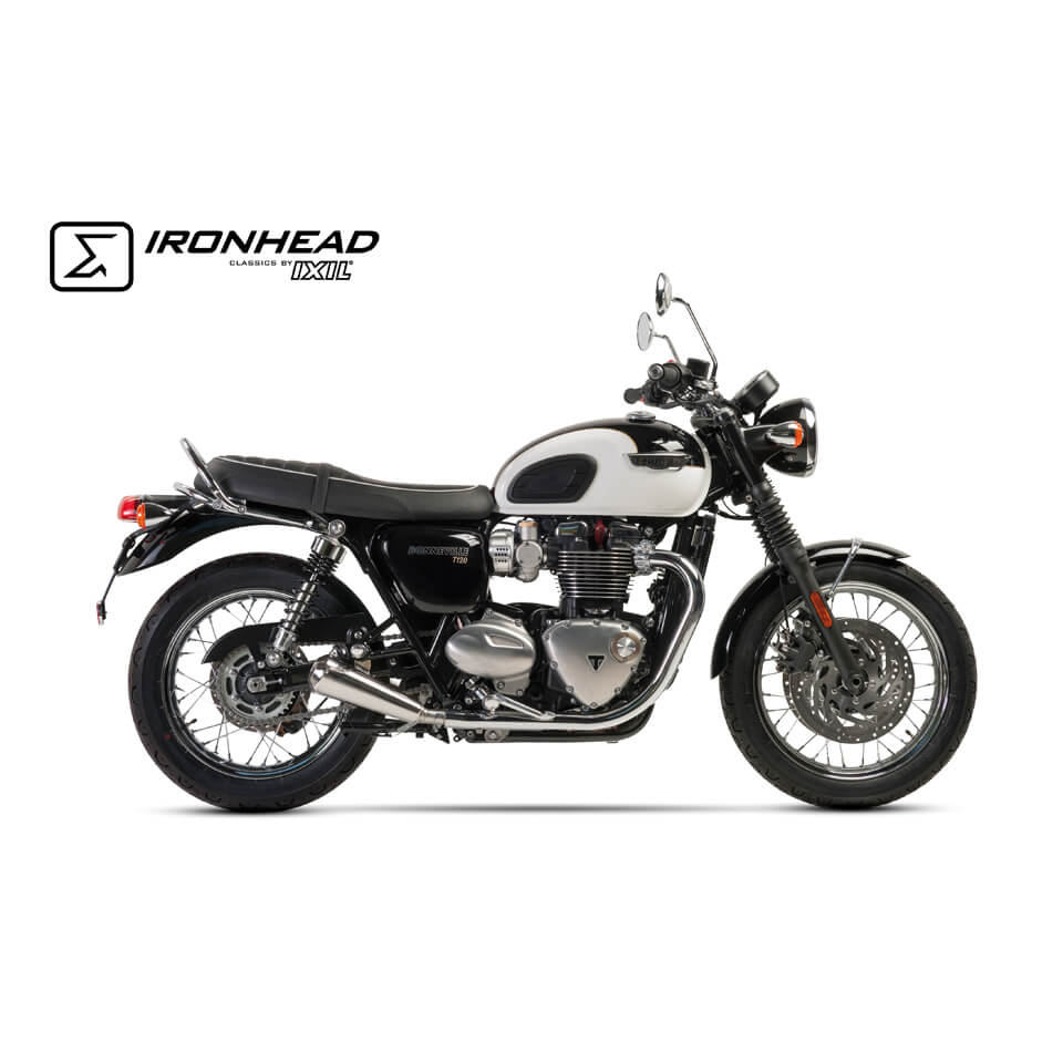 IRONHEAD Auspuff passend für Triumph Bonneville T120 2016-2018 - Kama Bike Parts