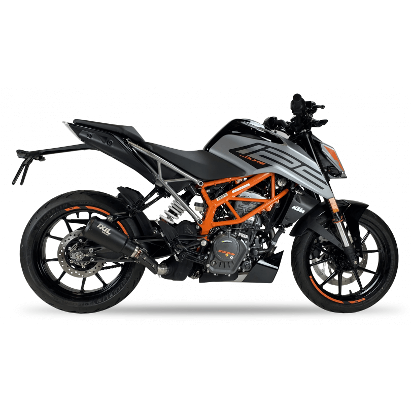 IXIL RB Edelstahl black Auspuff passend für KTM DUKE 125 2021-2023 - Kama Bike Parts