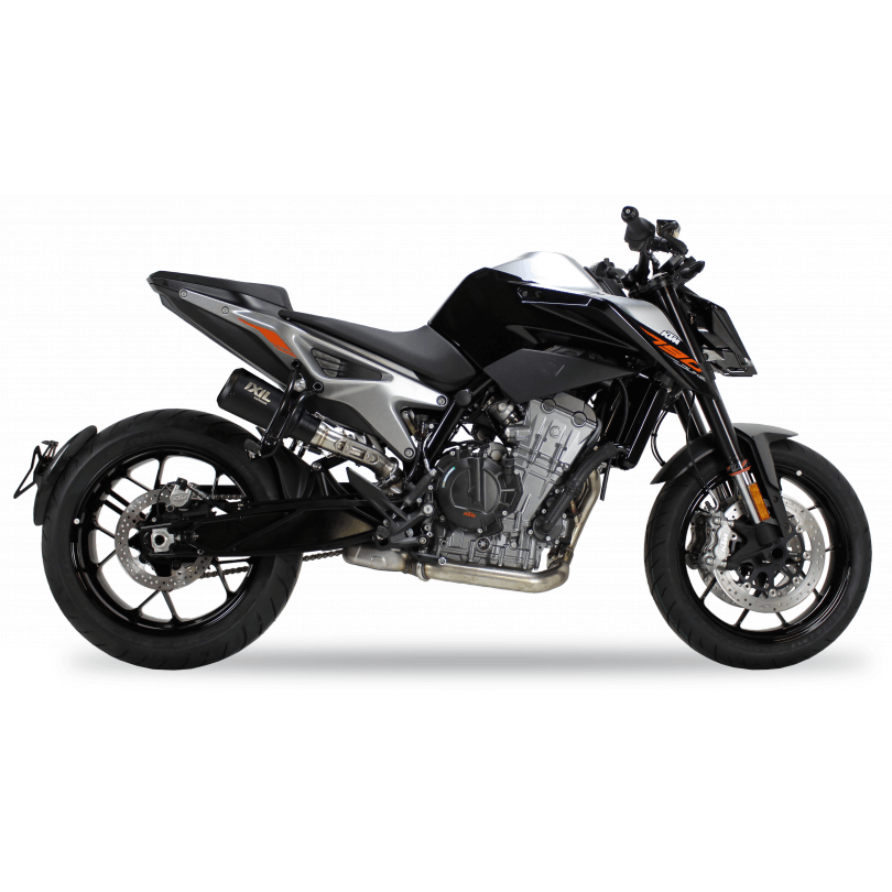 RB Edelstahl black Auspuff passend für KTM DUKE 890 2020-2023 - Kama Bike Parts