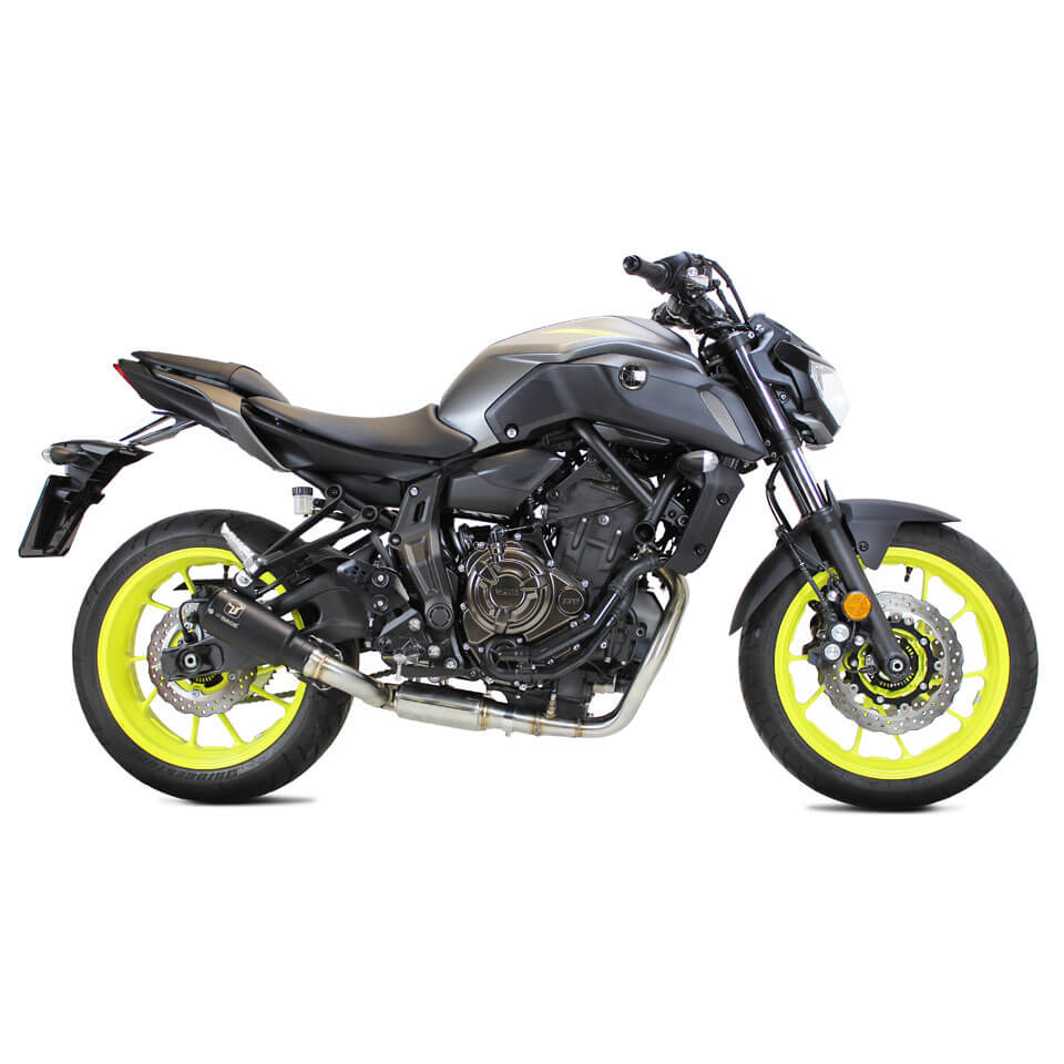 IXRACE MK2 Auspuff schwarz passend für Yamaha MT-07 2014-2020 - Kama Bike Parts