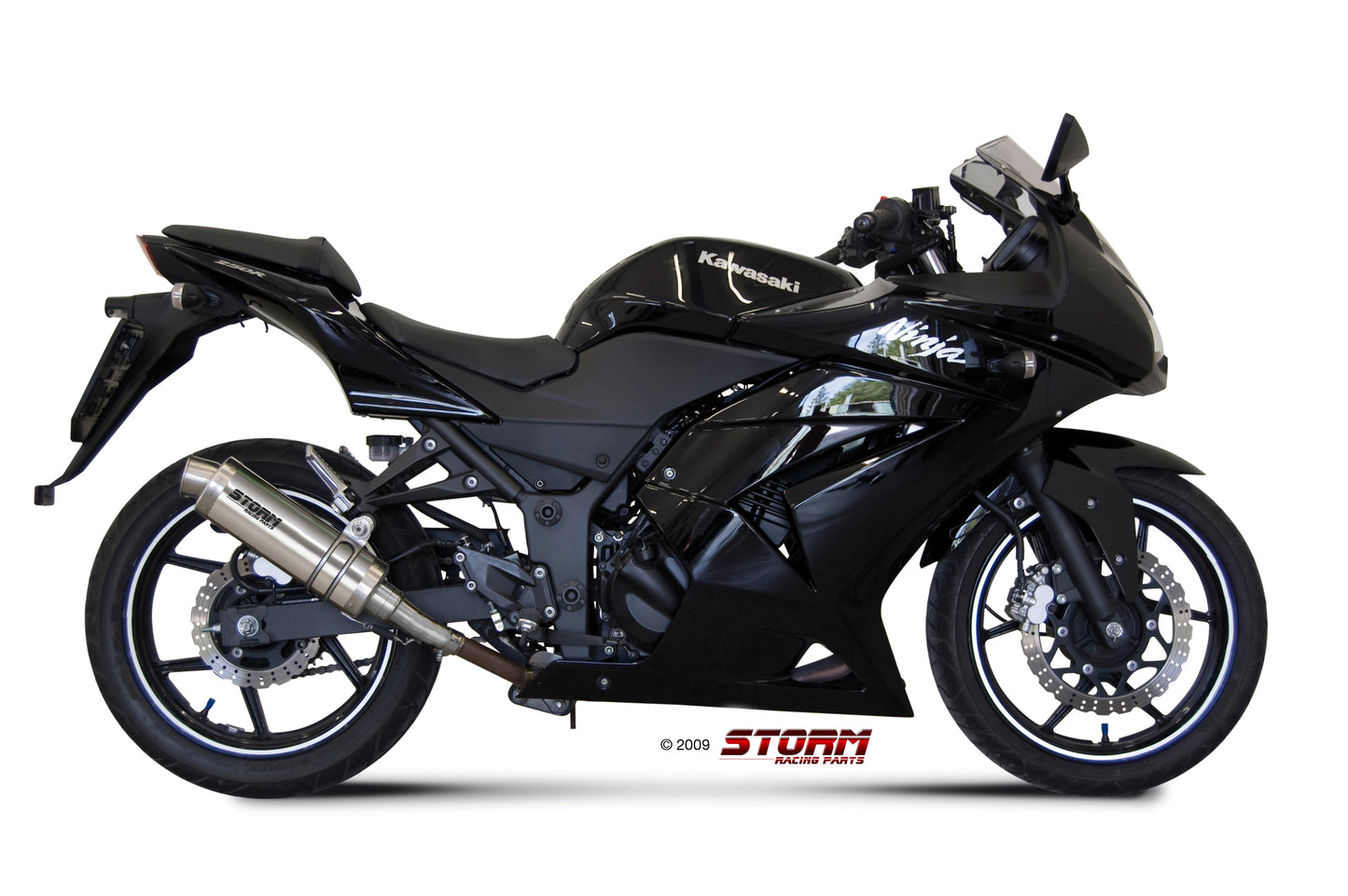 STORM GP Auspuff passend für Kawasaki Ninja 250R 2008-2013