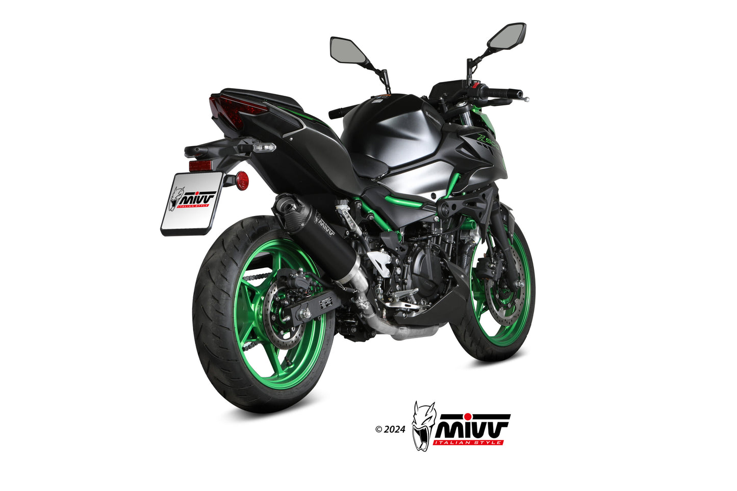 MIVV AK-1 Auspuff schwarz passend für KAWASAKI Z 500 / SE 2024-2026