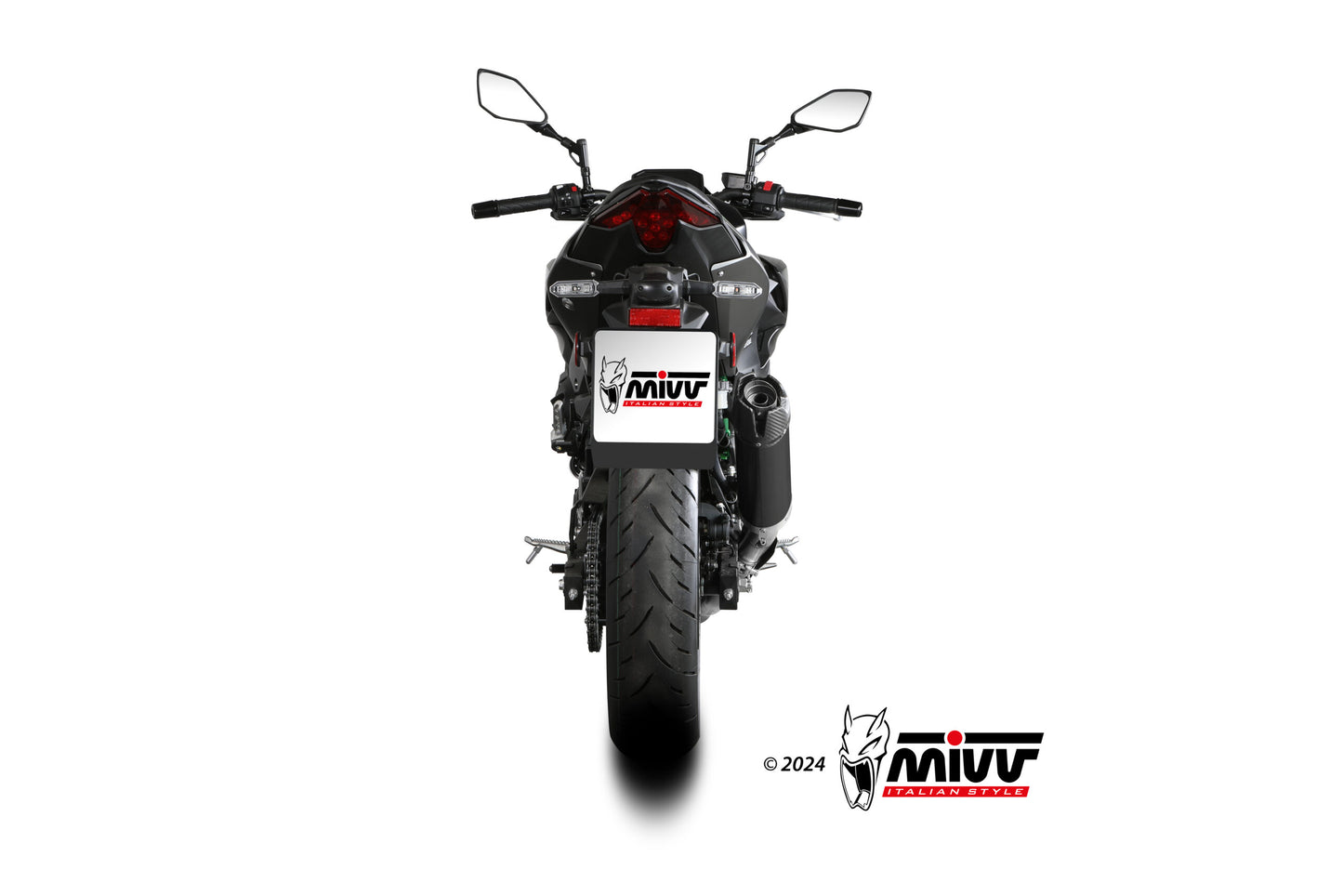 MIVV AK-1 Auspuff schwarz passend für KAWASAKI Z 500 / SE 2024-2026