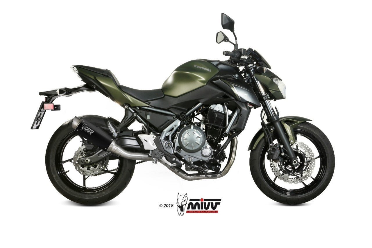 MIVV GPpro Auspuff schwarz passend für KAWASAKI Z650 / Ninja 650 17-23