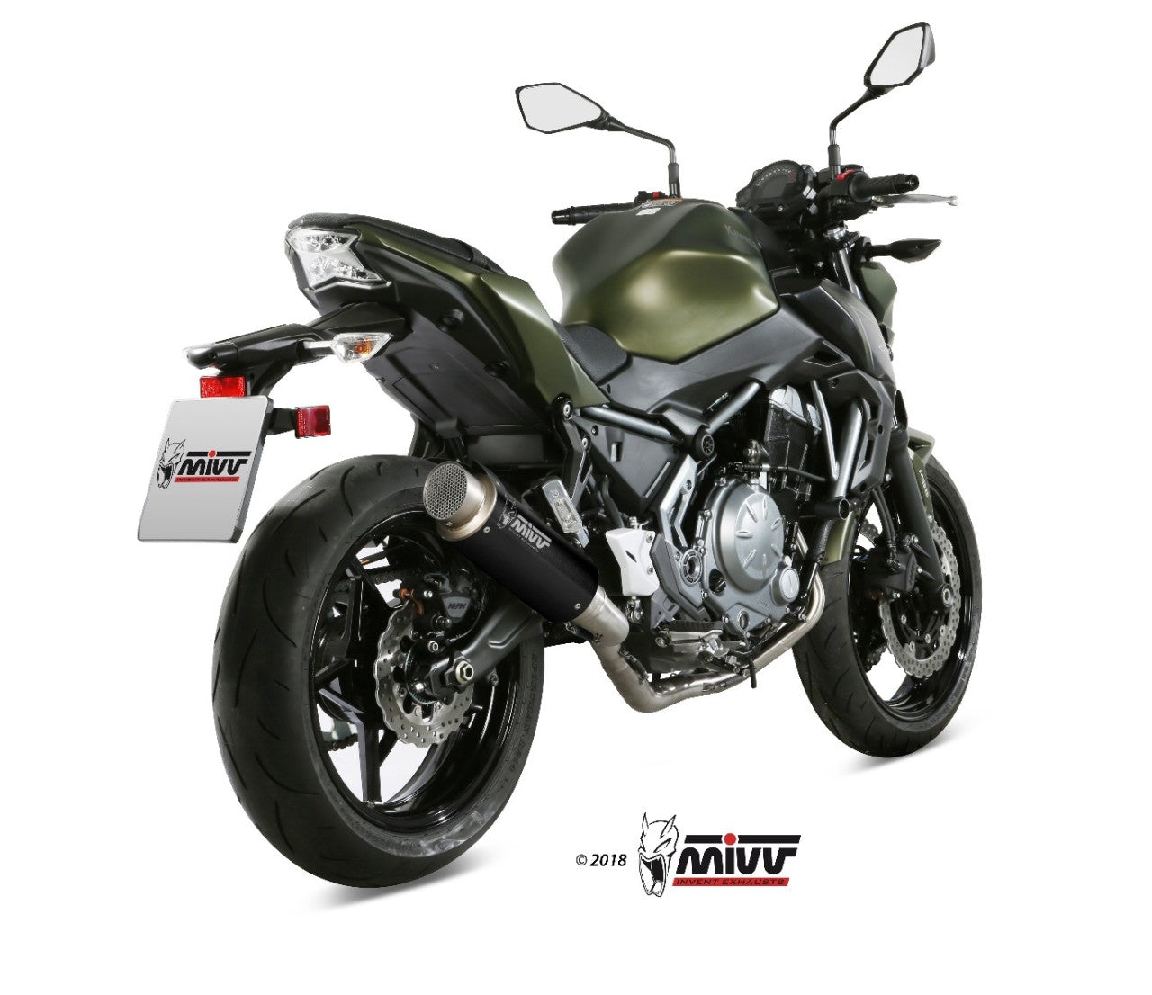 MIVV GPpro Auspuff schwarz passend für KAWASAKI Z650 / Ninja 650 17-23