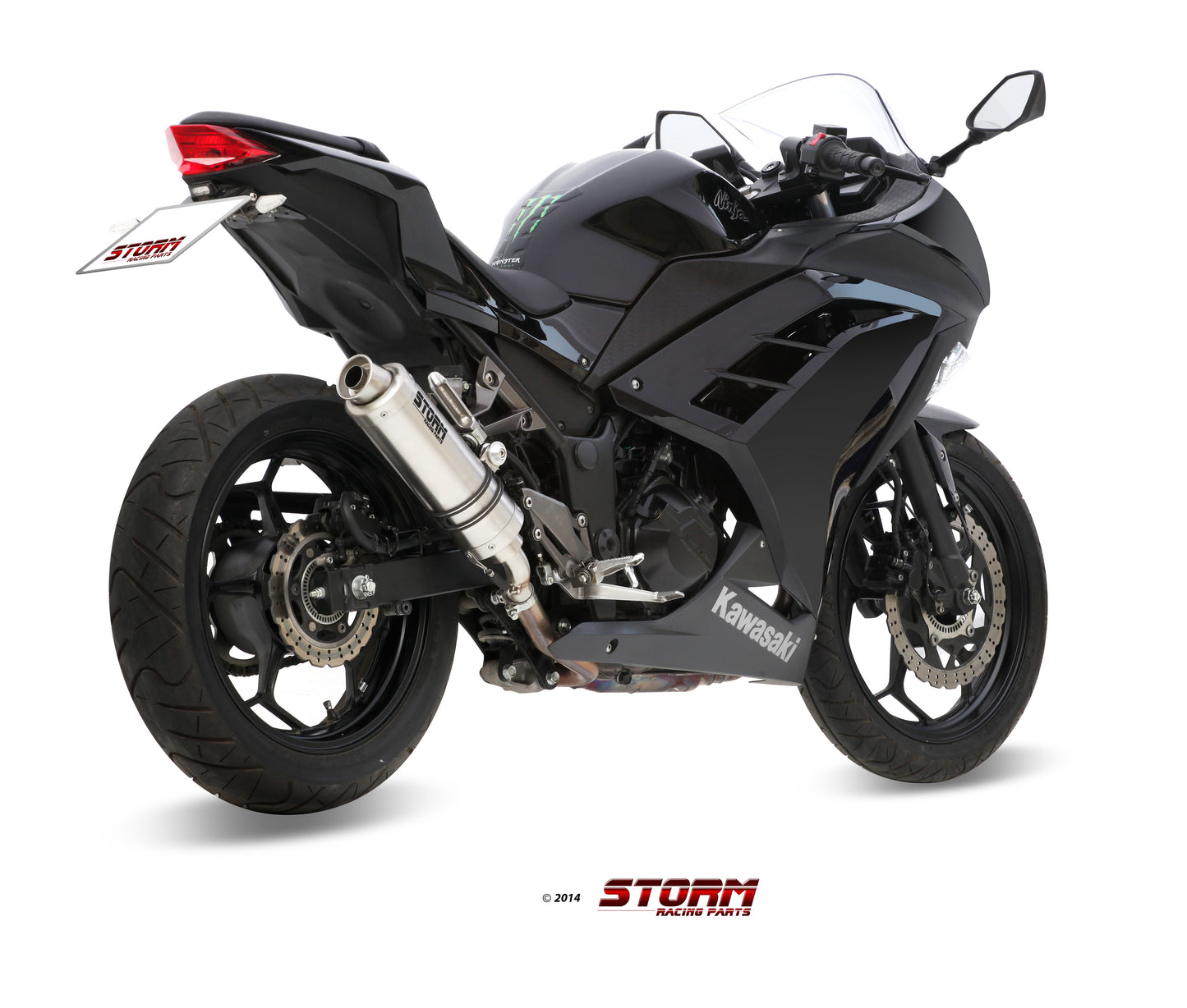 STORM GP Auspuff passend für KAWASAKI NINJA 300 2013-2016