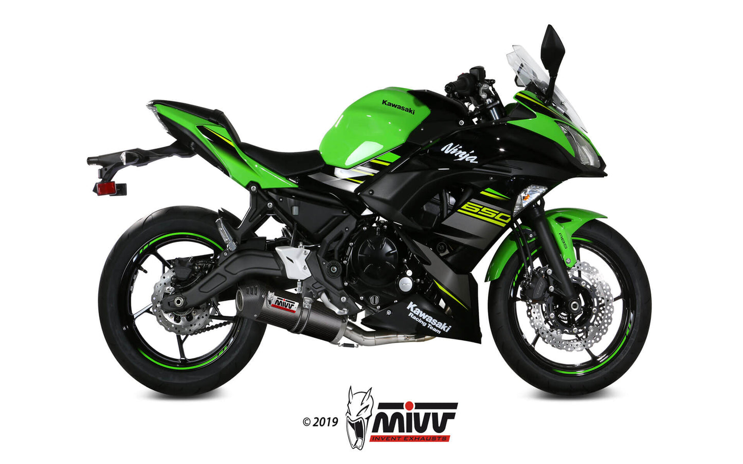 MIVV Oval Auspuff Komplettanlage passend für KAWASAKI NINJA 650 2017-2023