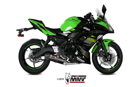 MIVV Oval Auspuff Komplettanlage passend für KAWASAKI NINJA 650 2017-2023