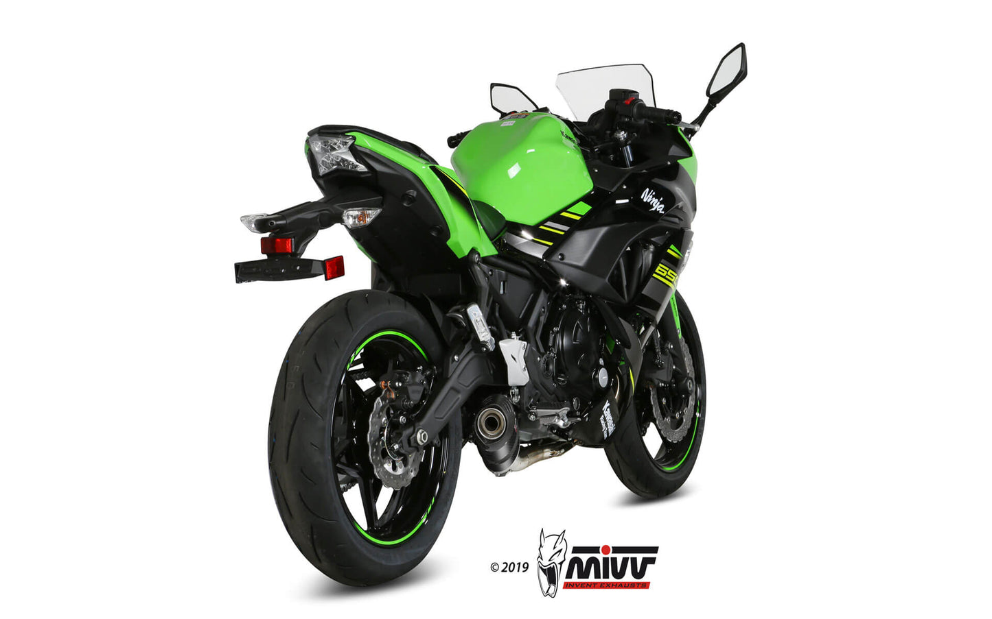 MIVV Oval Auspuff Komplettanlage passend für KAWASAKI NINJA 650 2017-2023