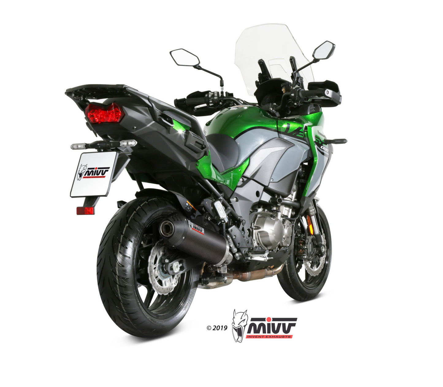 MIVV Oval Auspuff Carbon passend für KAWASAKI Versys 1000 2019-2024