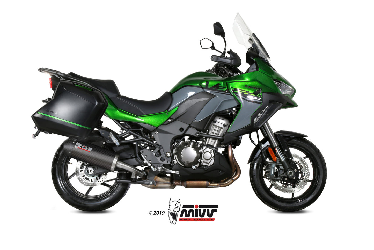 MIVV Oval Auspuff Carbon passend für KAWASAKI Versys 1000 2019-2024