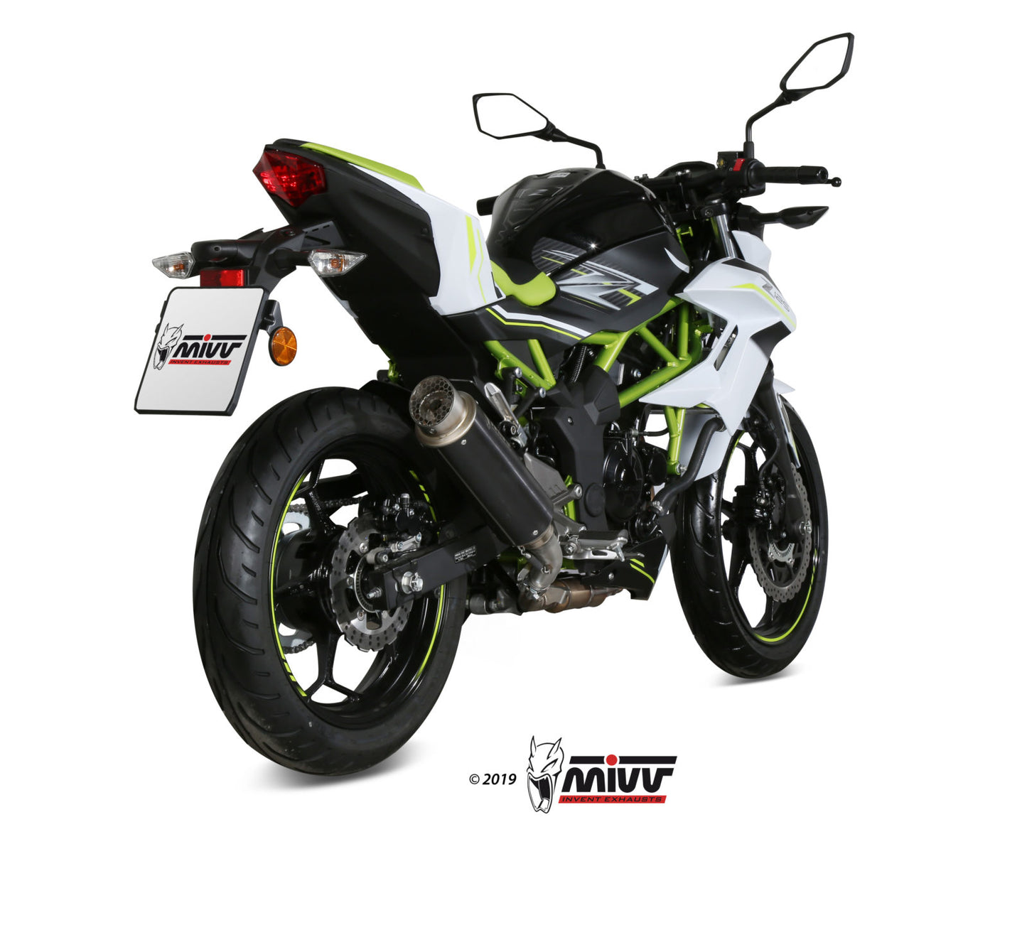 MIVV GPpro Auspuff Edelstahl Schwarz passend für KAWASAKI Z 125 2019-2024