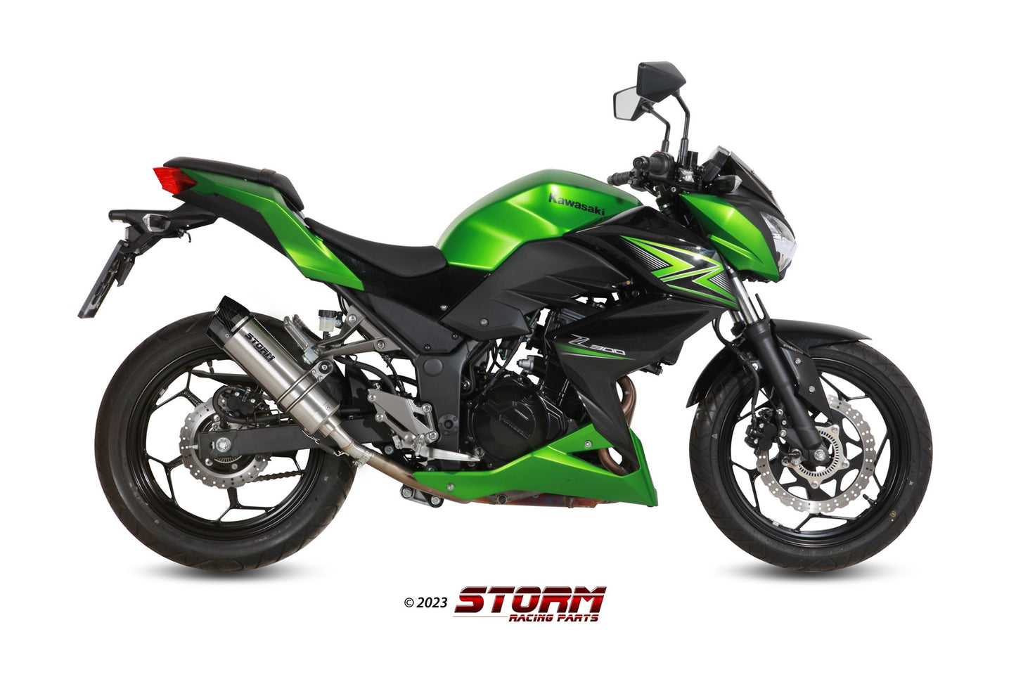 STORM GP-C Auspuff Edelstahl passend für KAWASAKI NINJA 300 2013-2016