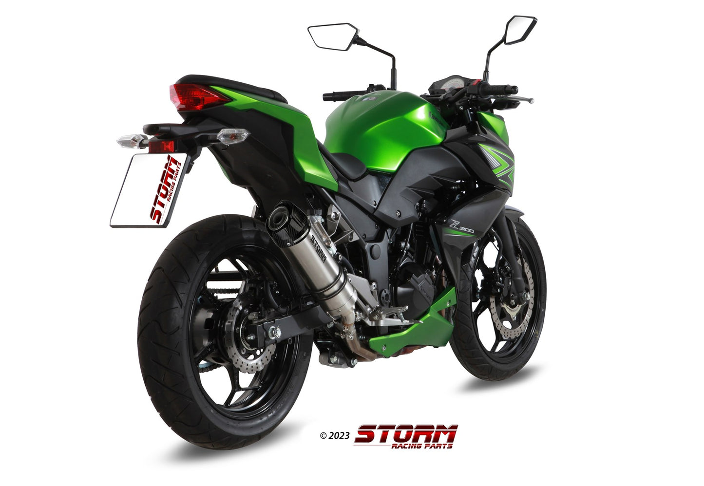 STORM GP-C Auspuff Edelstahl passend für KAWASAKI NINJA 300 2013-2016