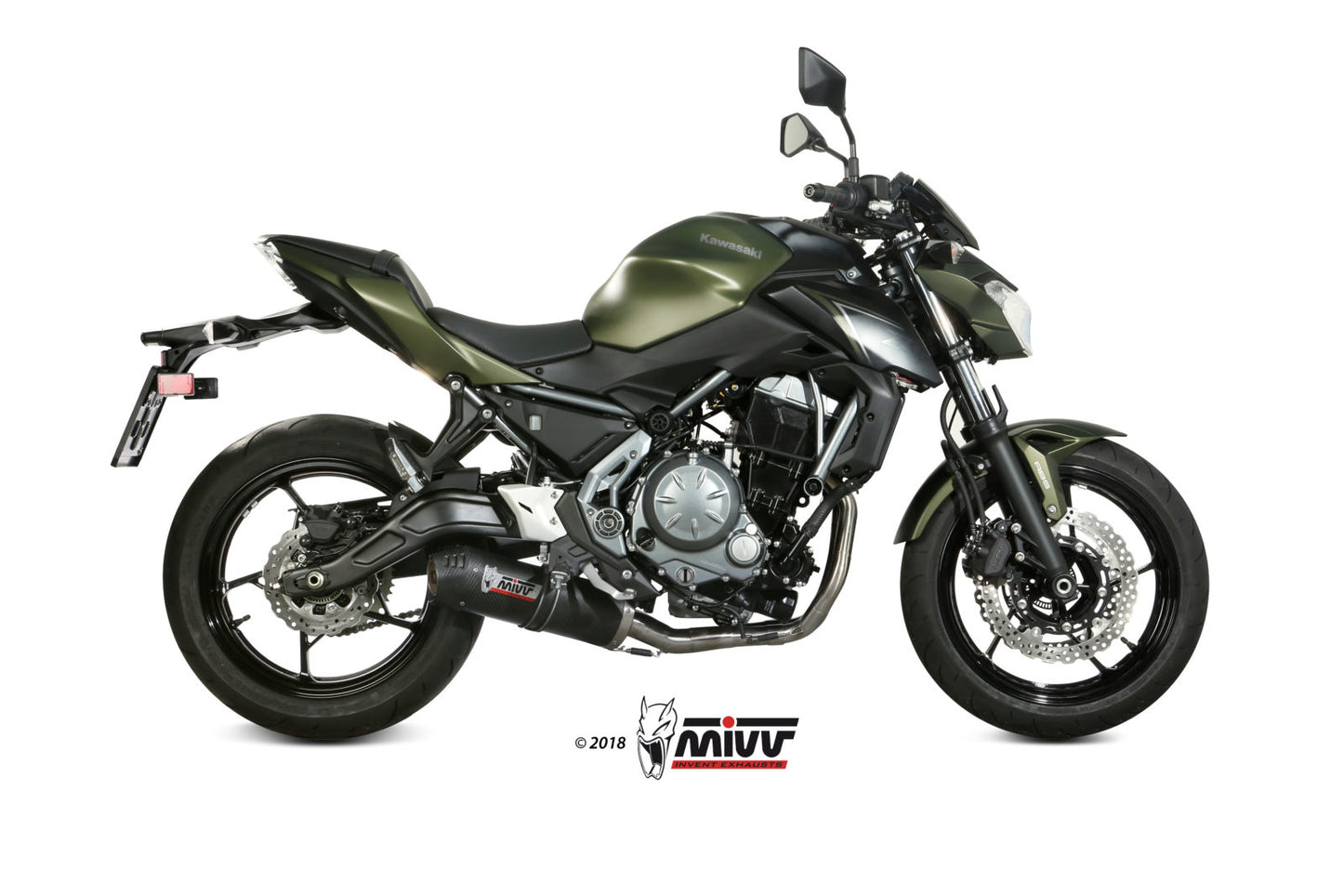 MIVV Oval Auspuff Komplettanlage passend für KAWASAKI Z650 2017-2023