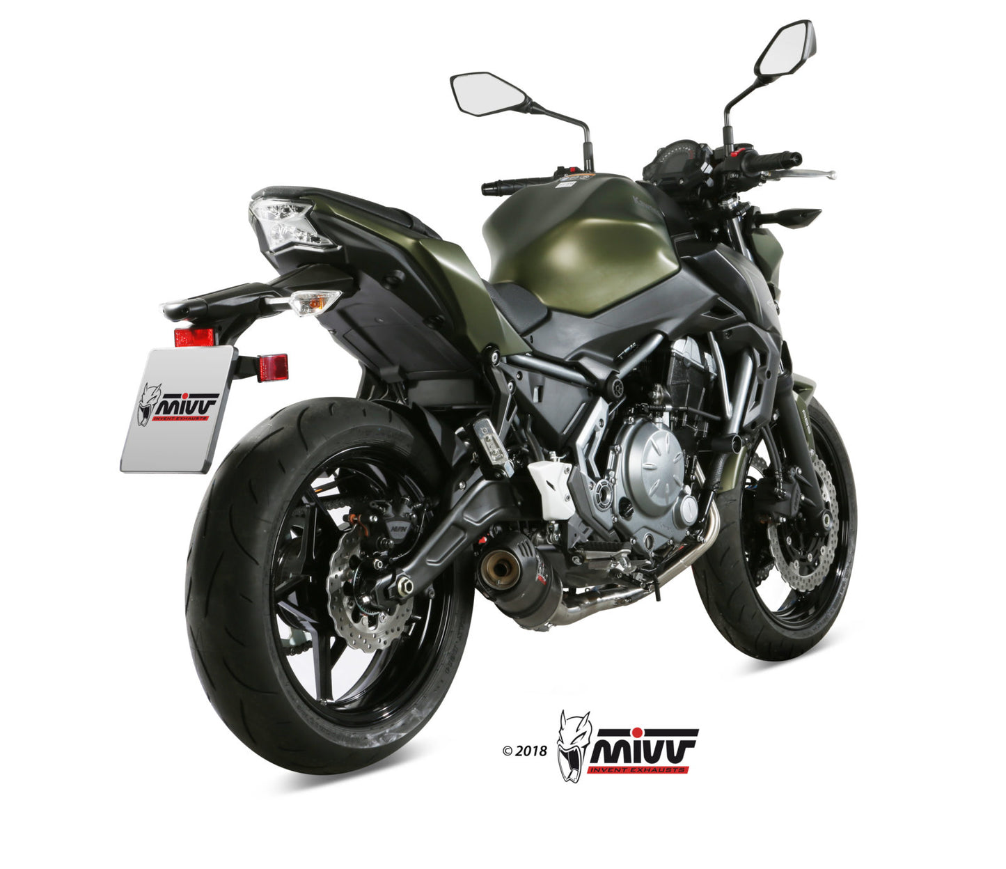 MIVV Oval Auspuff Komplettanlage passend für KAWASAKI Z650 2017-2023