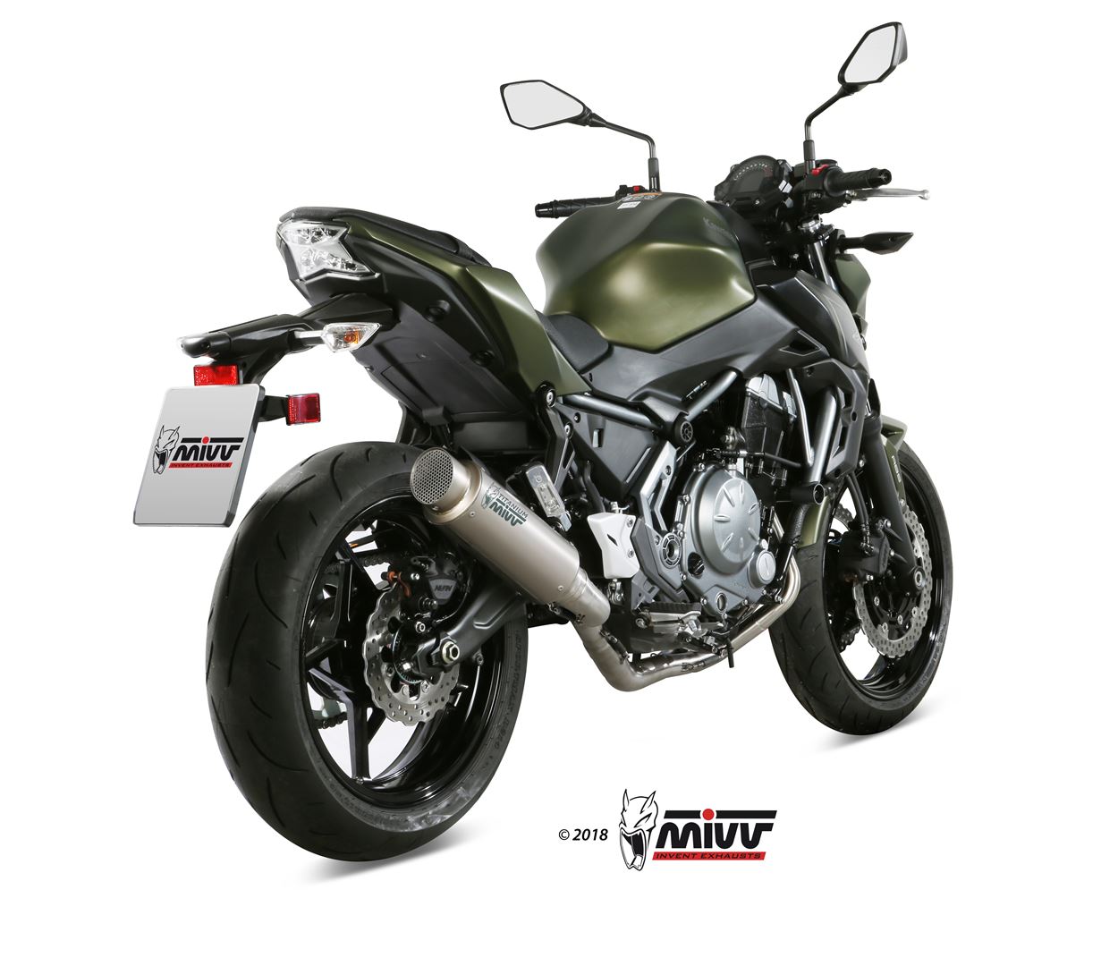 MIVV GPPro Auspuff Komplettanlage Titan passend für KAWASAKI Z650 2017-2023