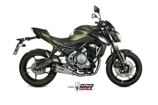 MIVV Delta Race Auspuff silber passend für KAWASAKI Z650 2017-2023