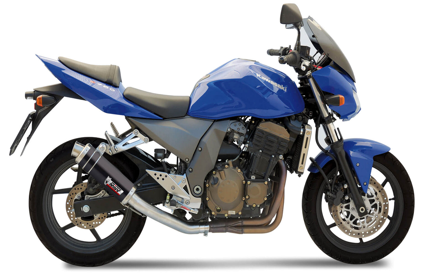 MIVV GP Auspuff schwarz passend für Kawasaki Z 750 2004-2006