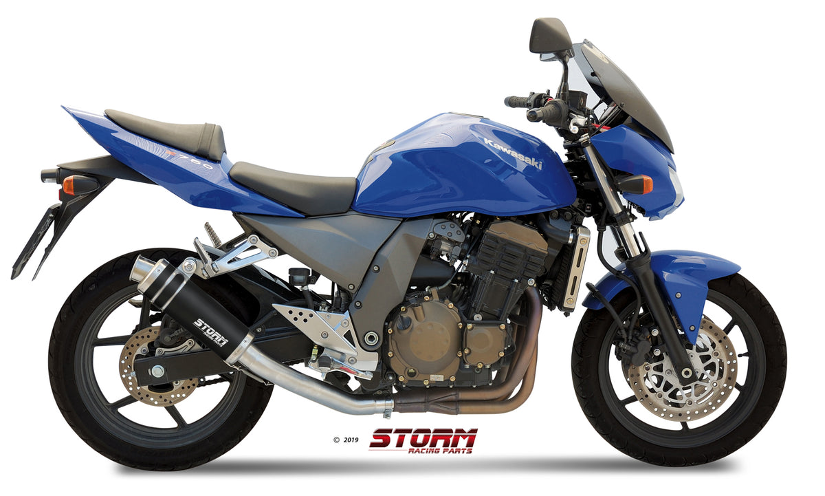 STORM GP Auspuff schwarz passend für Kawasaki Z 750 2004-2006