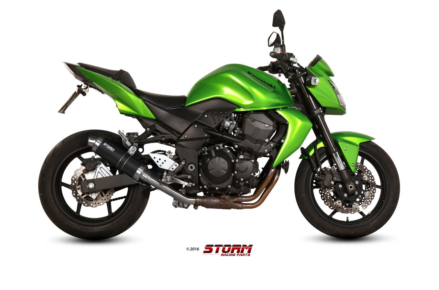 STORM GP Auspuff schwarz passend für Kawasaki Z 750 2007-2014