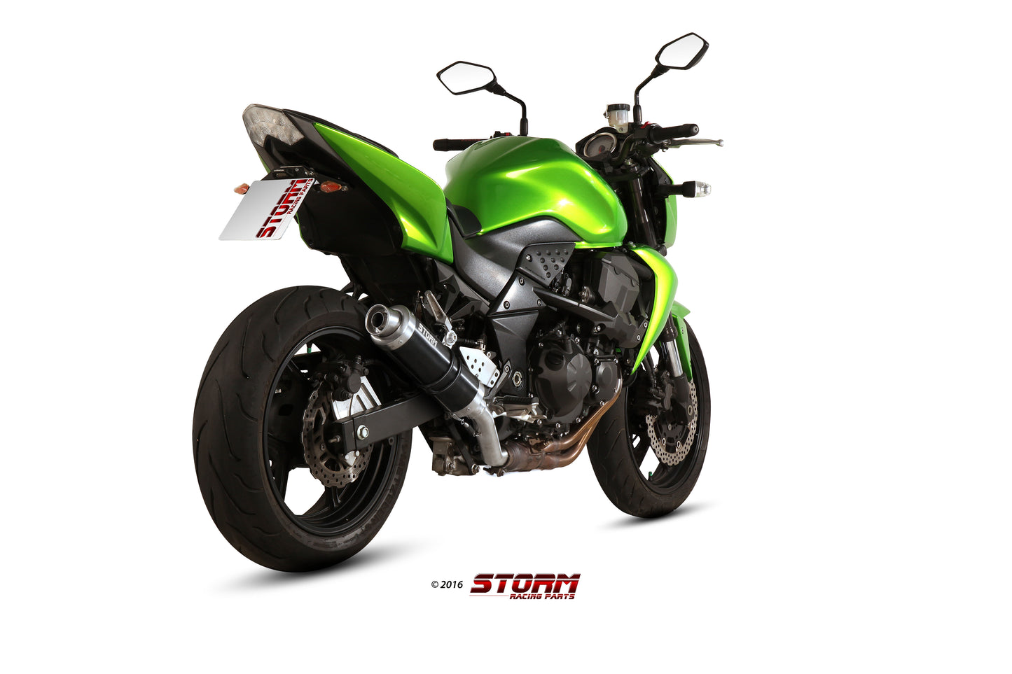 STORM GP Auspuff schwarz passend für Kawasaki Z 750 2007-2014