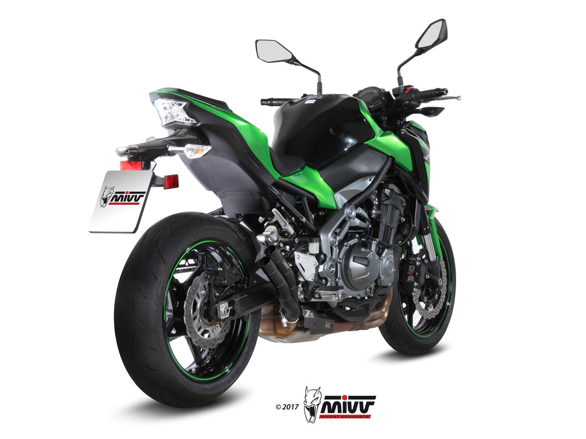 MIVV Double Gun Auspuff schwarz passend für KAWASAKI Z900 2017-2019