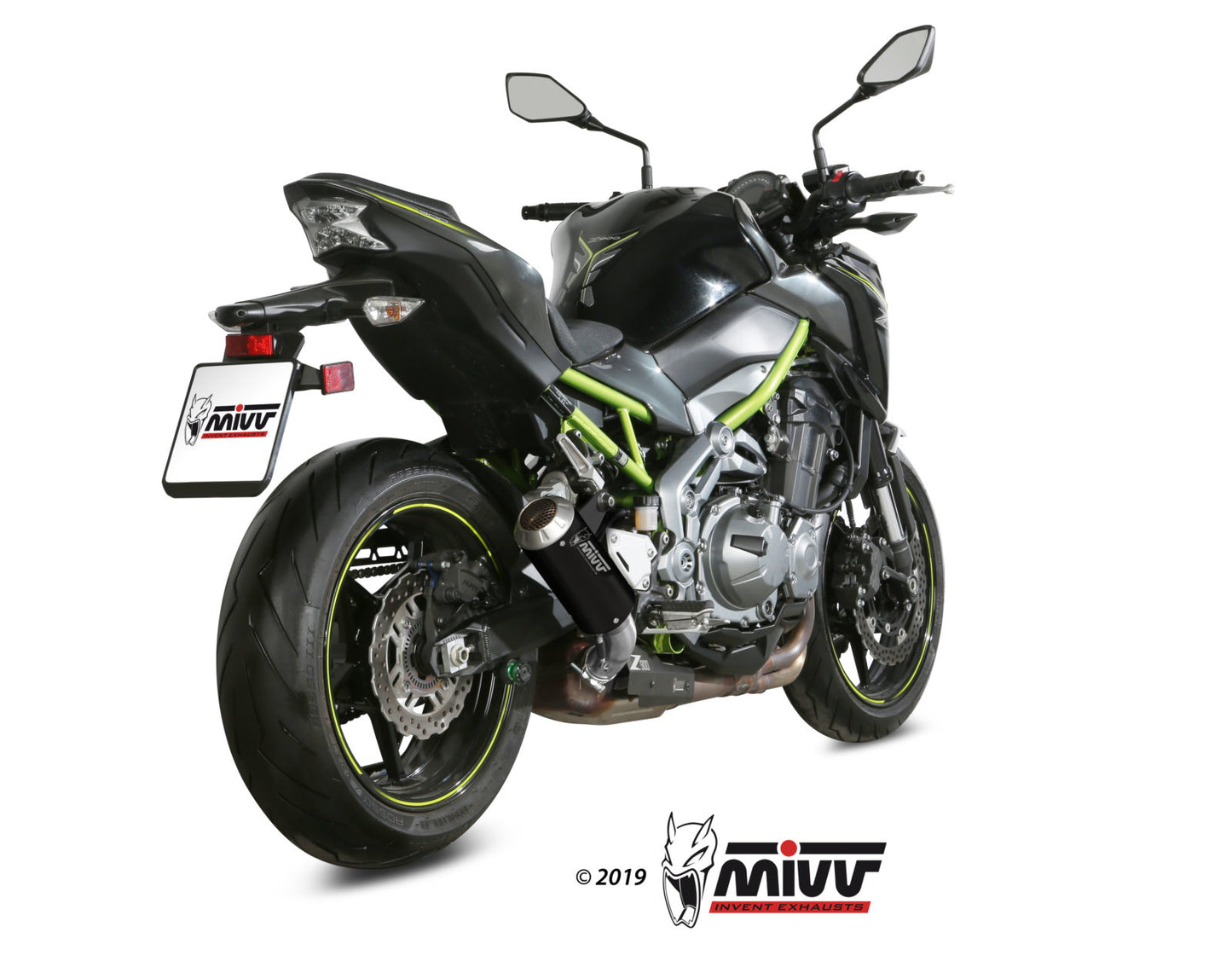 MIVV MK3 Auspuff schwarz passend für KAWASAKI Z900 A2 2017-2026