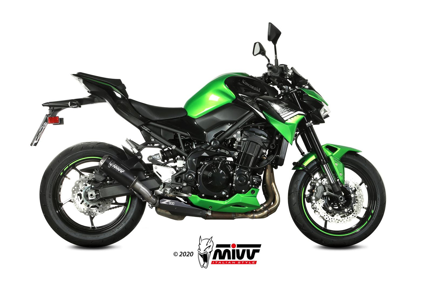 MIVV MK3 Auspuff schwarz passend für Kawasaki Z 900 2020-2024
